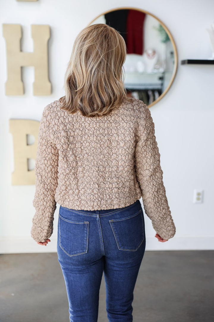 Quilting Puff Jacket - Taupe