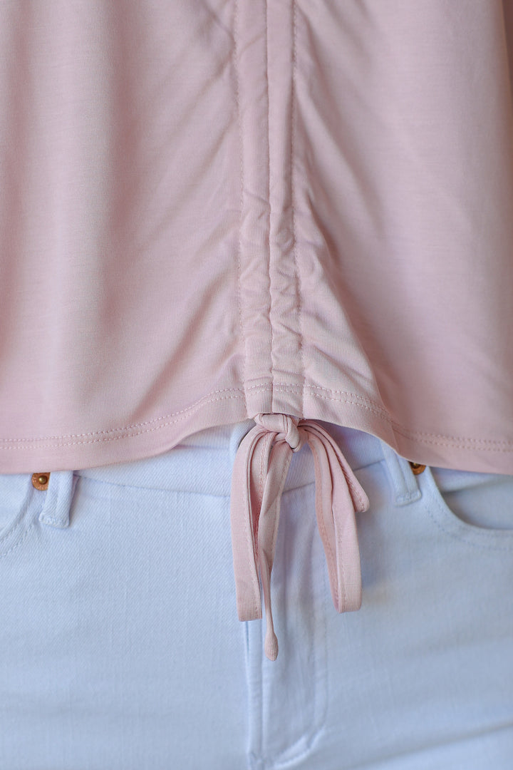 Ruched Front Top - Rose
