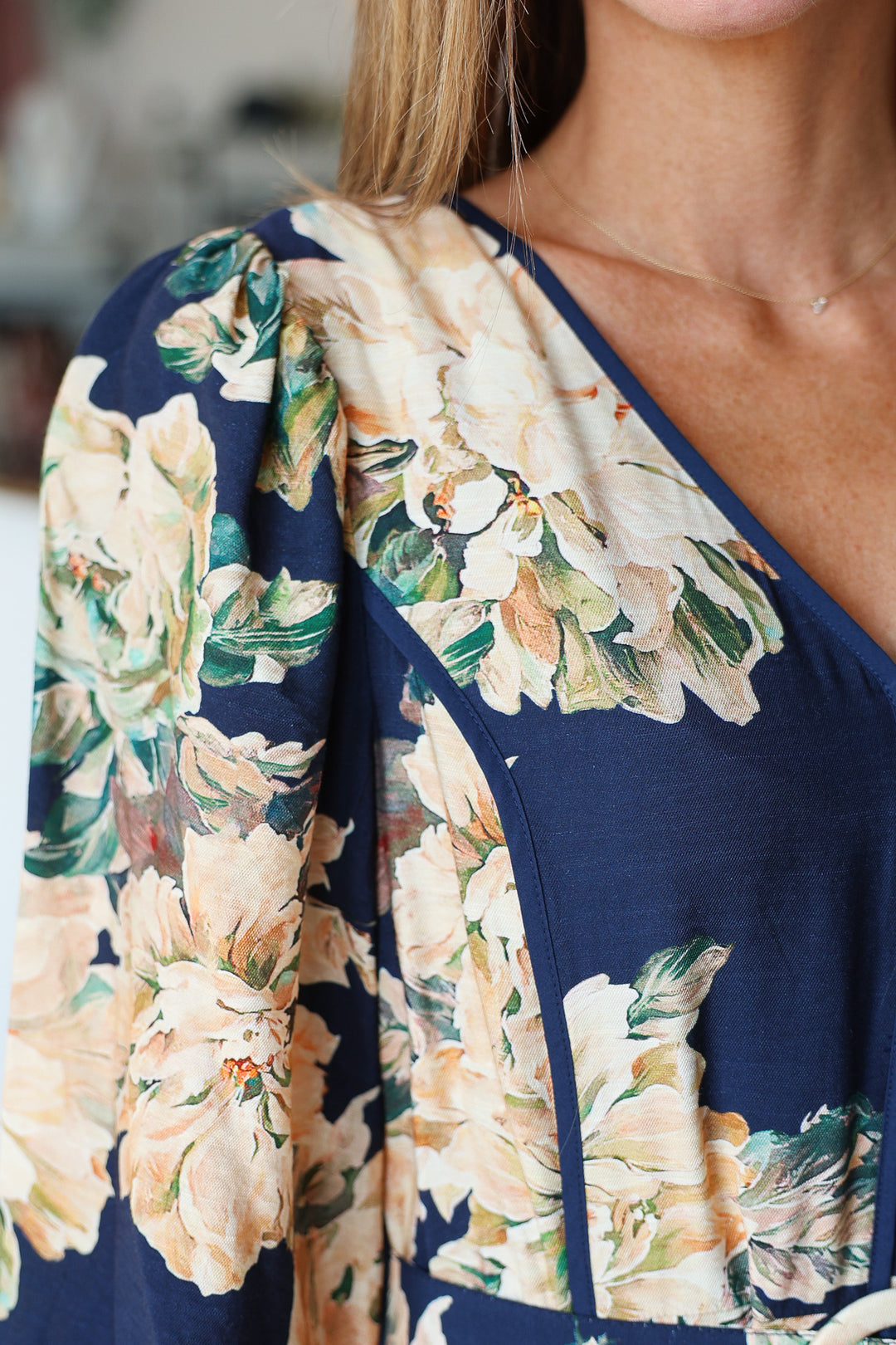 Floral Maxi Dress - Navy