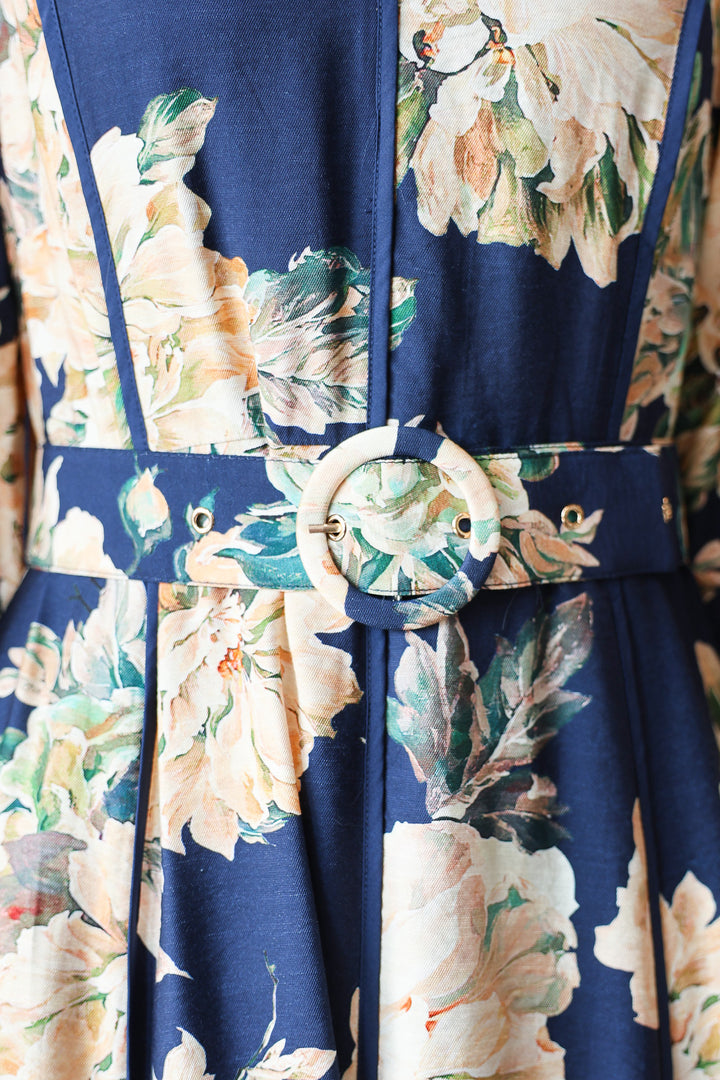 Floral Maxi Dress - Navy