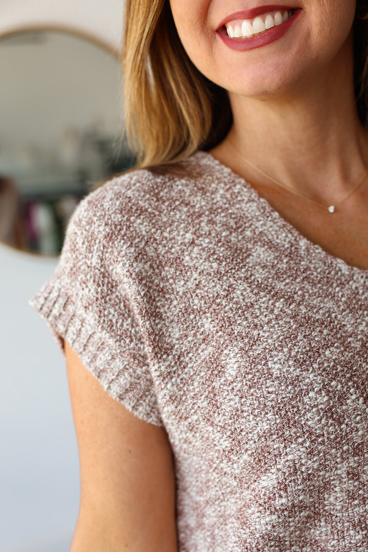 Relaxed Knit Top - Brown