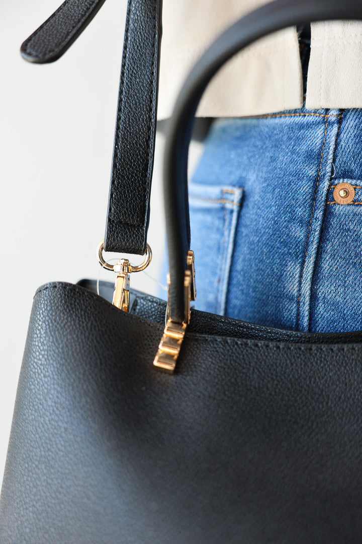 Structured Top Handle Handbag