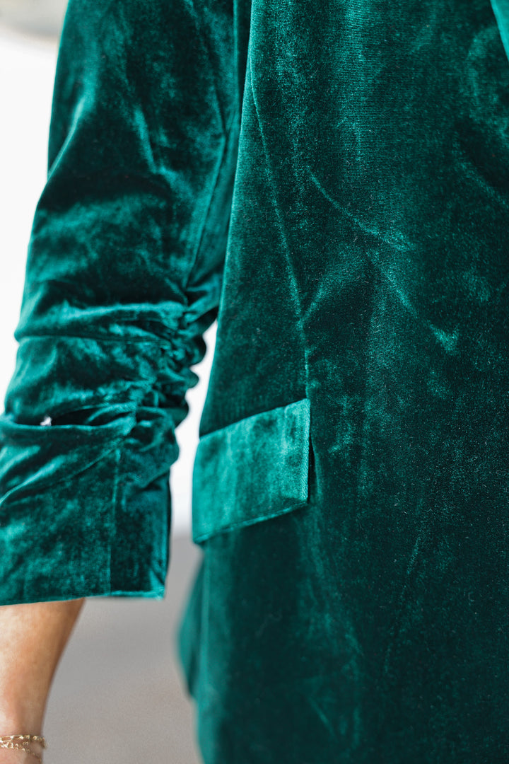 Velvet Blazer - Hunter