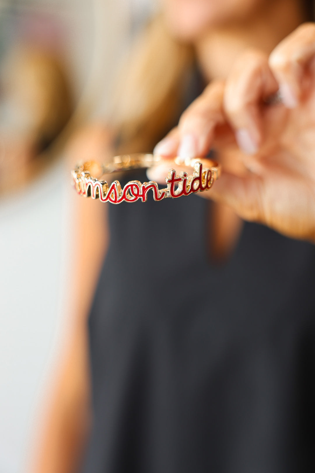 Crimson Tide Hinge Bangle Bracelet