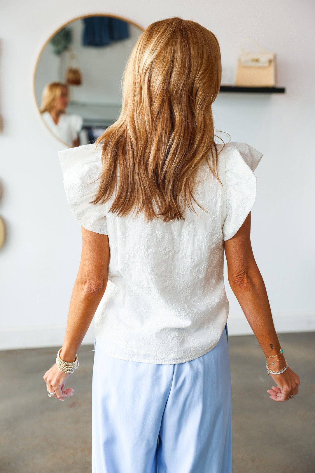 Embroidered Top - White