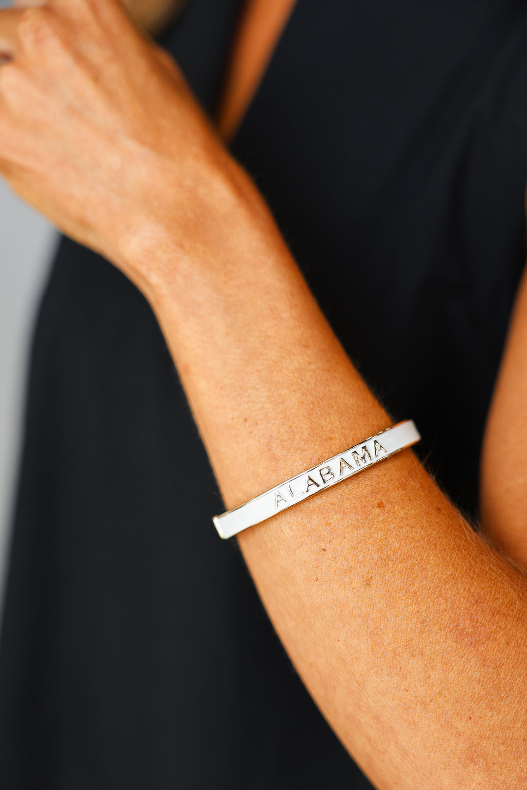 Alabama Skinny Enamel Hinge Bangle Bracelet