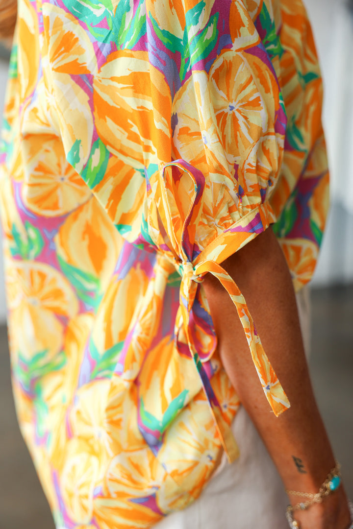 Fruit Print Cotton Top