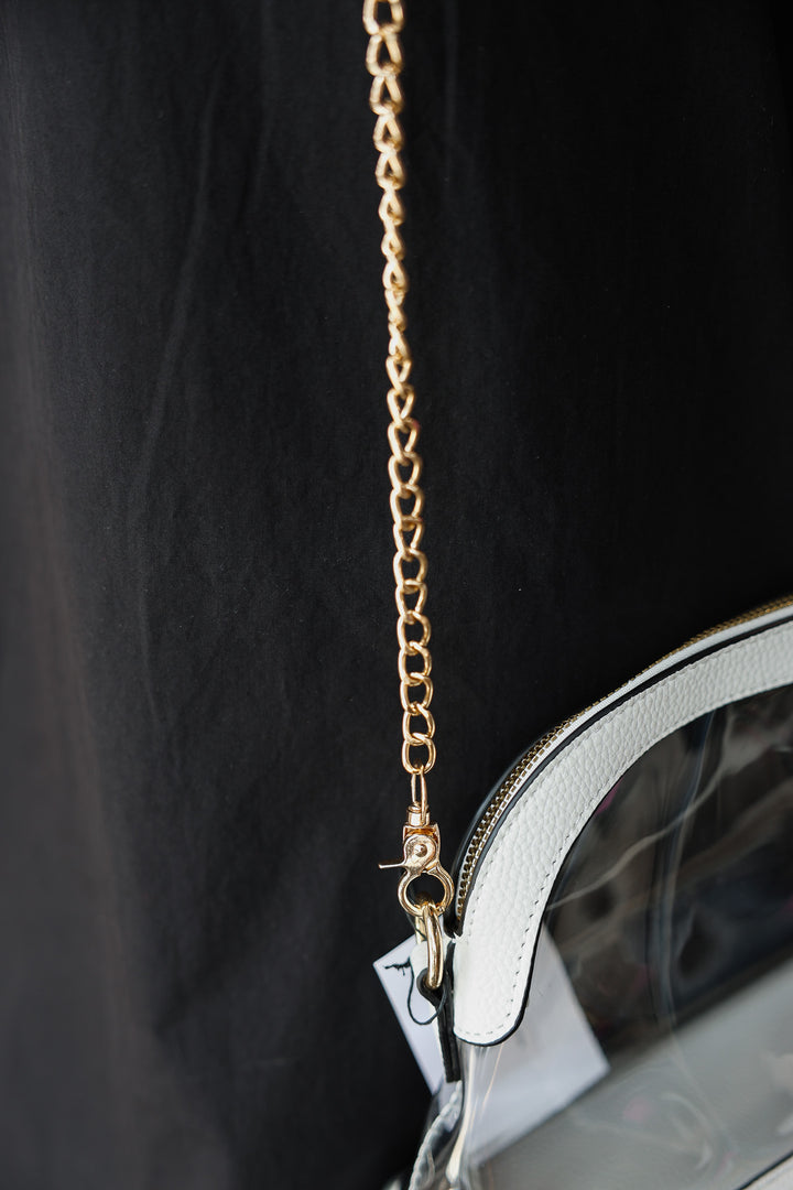 Sienna Clear Stadium Bag - White