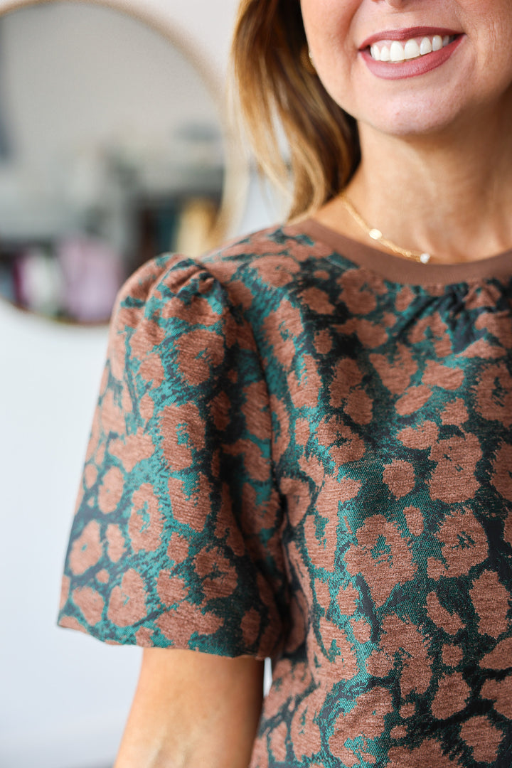 Animal Print Burnout Top