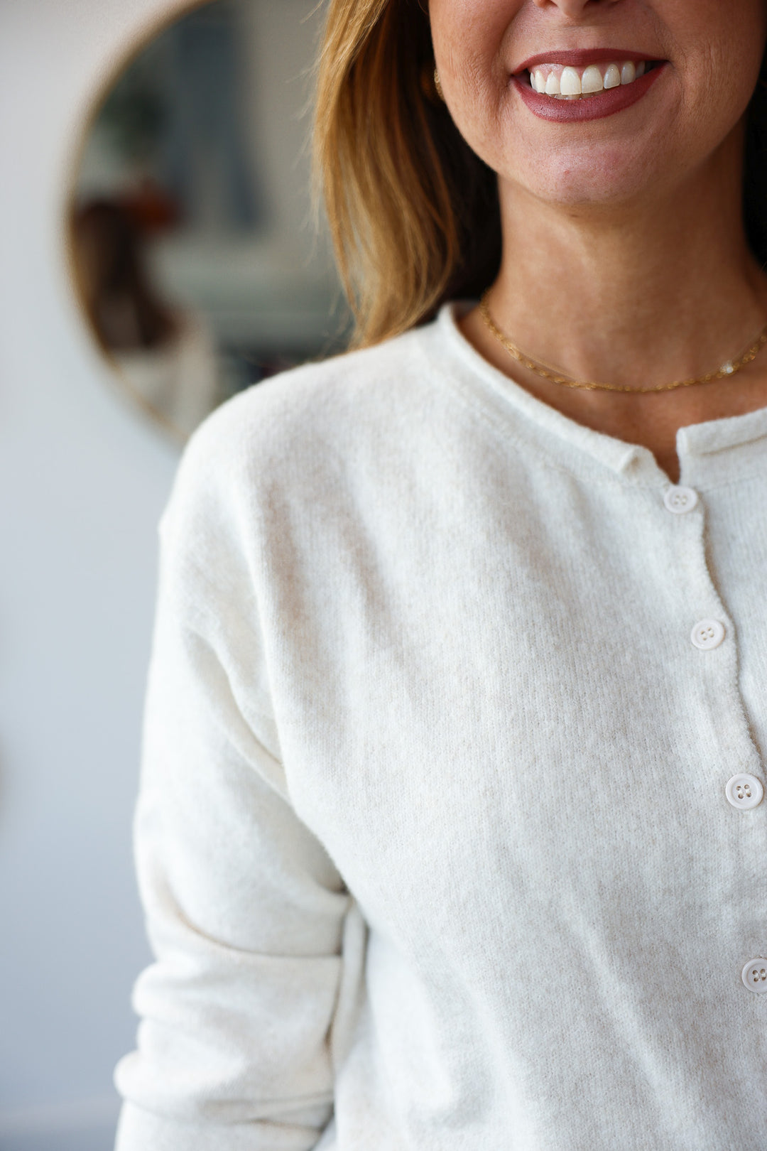 Button Front Cardigan - Cream