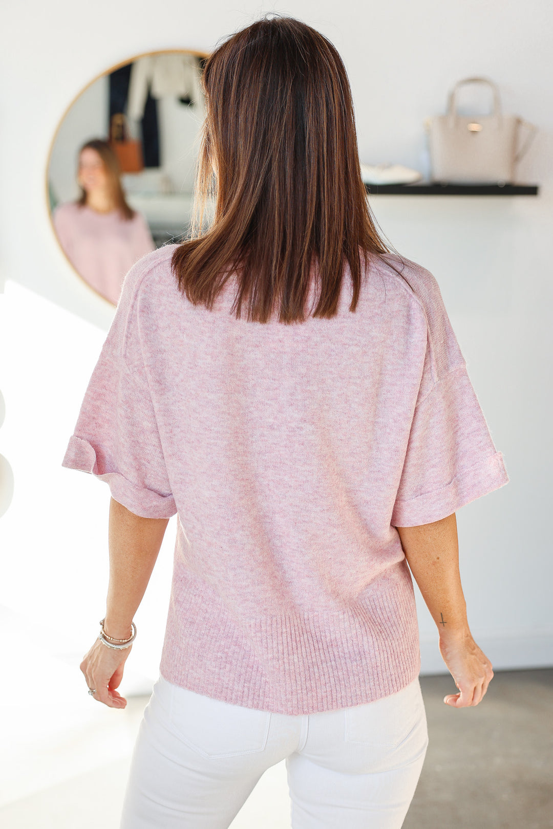 Cuffed Sleeve Sweater - Lilac