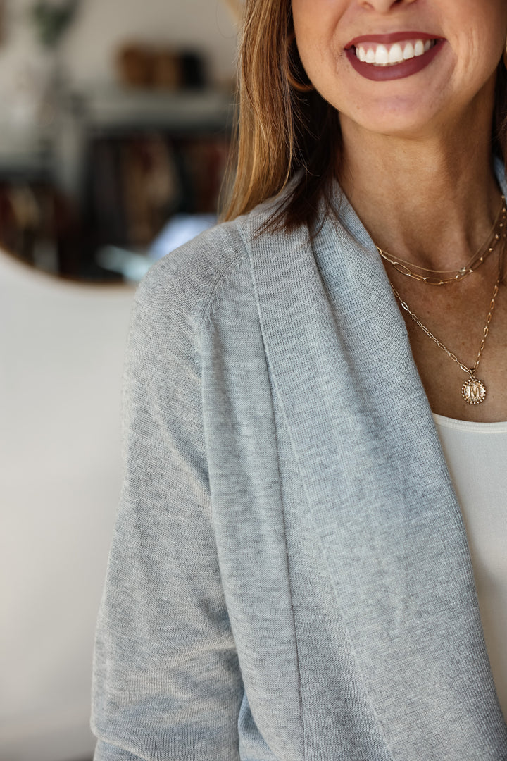 Sweater Cardigan - Light Grey