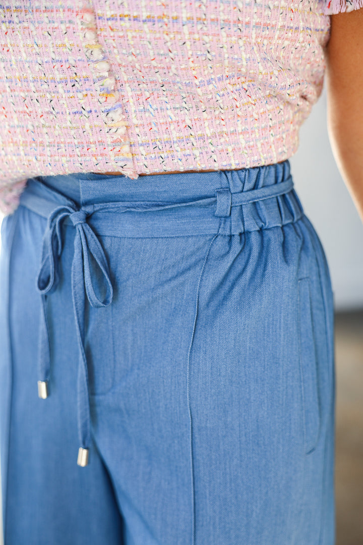 Wide Leg Pants - Denim