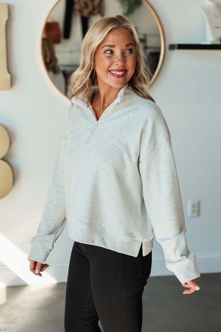 Quarter Zip Pullover - Marble