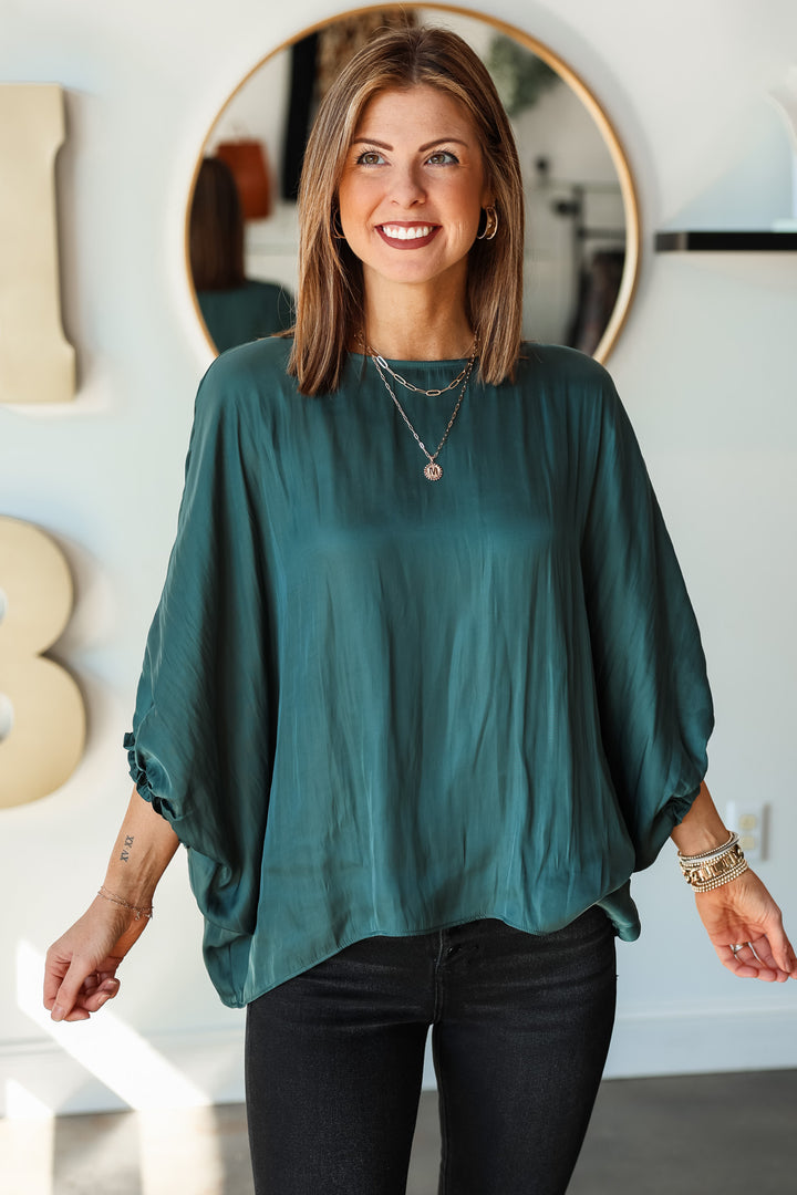 Batwing Blouse - Deep Teal