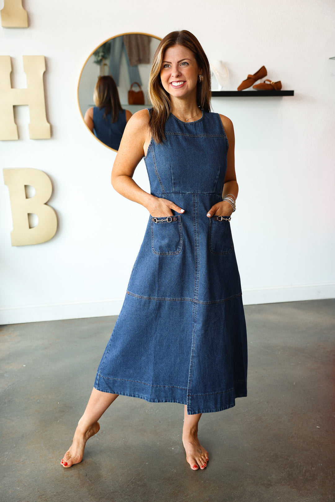 Denim Midi Dress