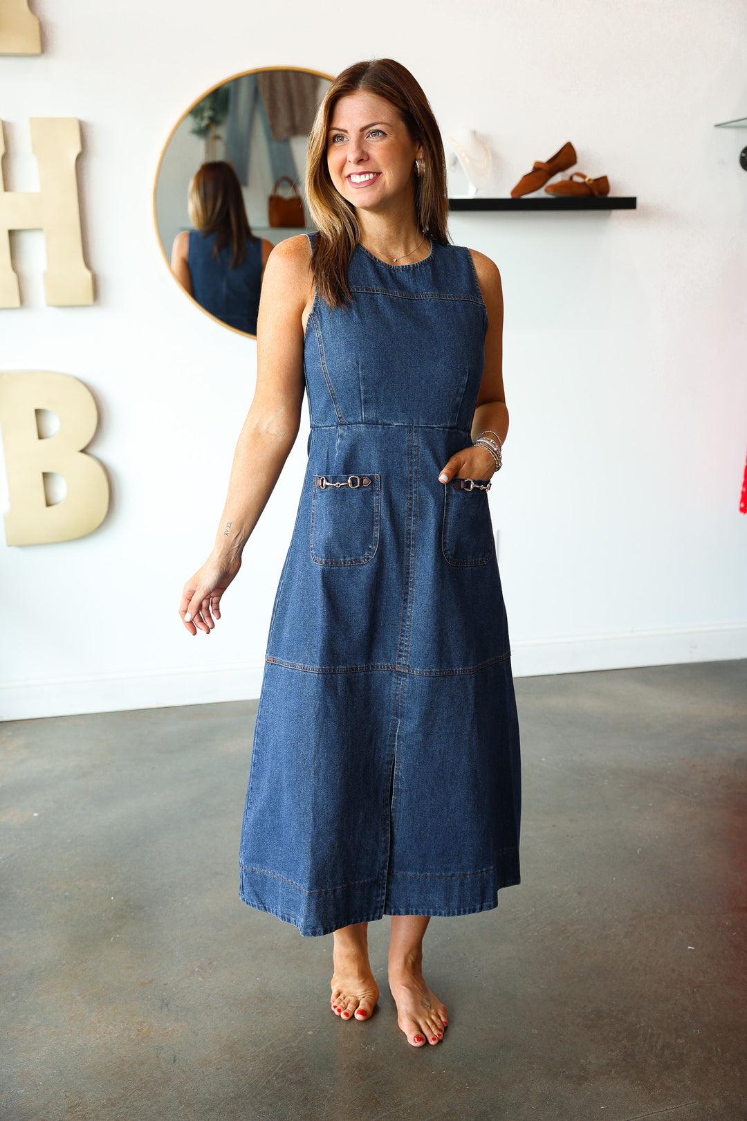Denim Midi Dress