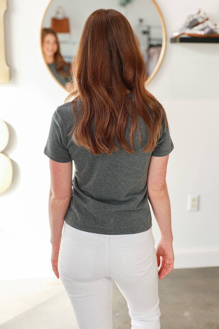 Crew Neck Tee - Charcoal