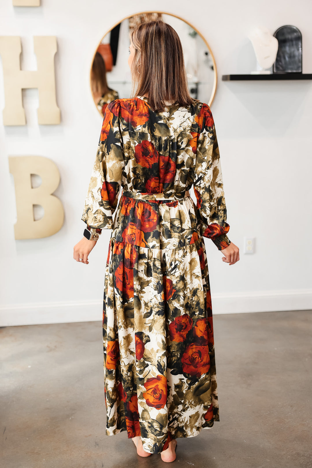 Tie Waist Floral Maxi Dress