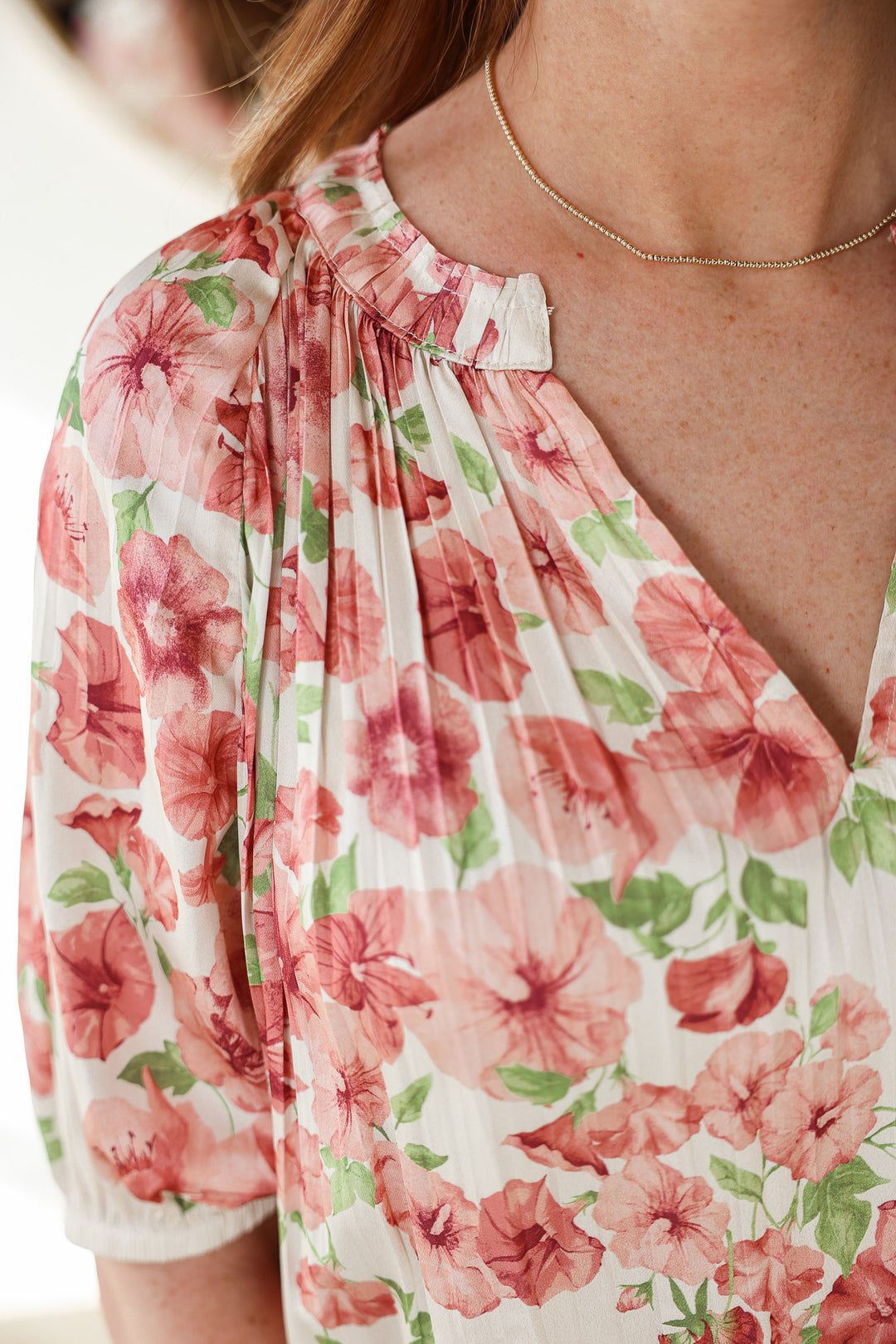 Half Sleeve Floral Blouse