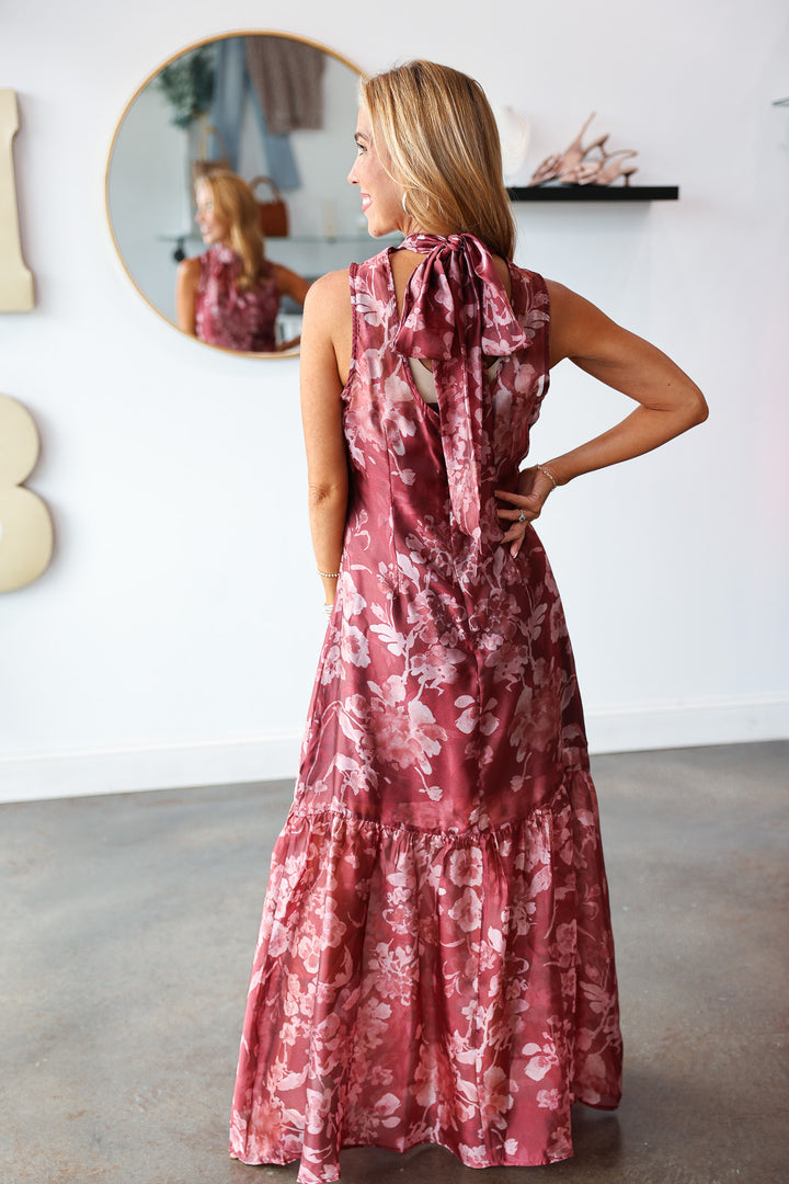 Organza Printed Maxi Dress