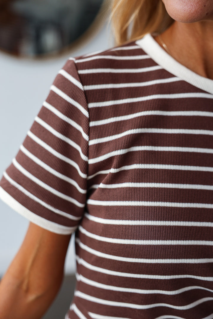 Tie Waist Dress - Brown