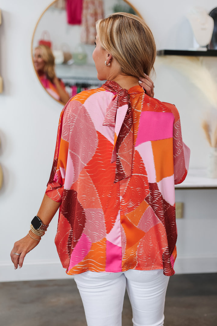 Abstract Cape Top - Pink