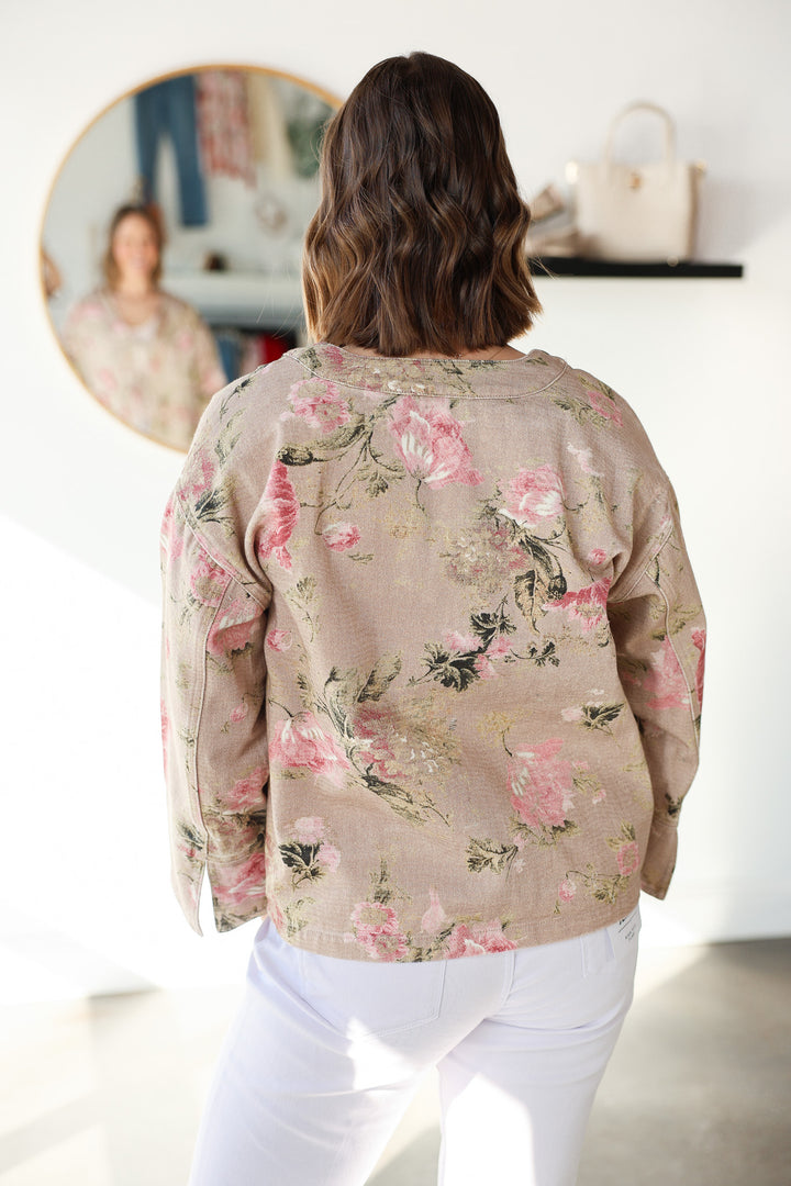 Floral Denim Jacket