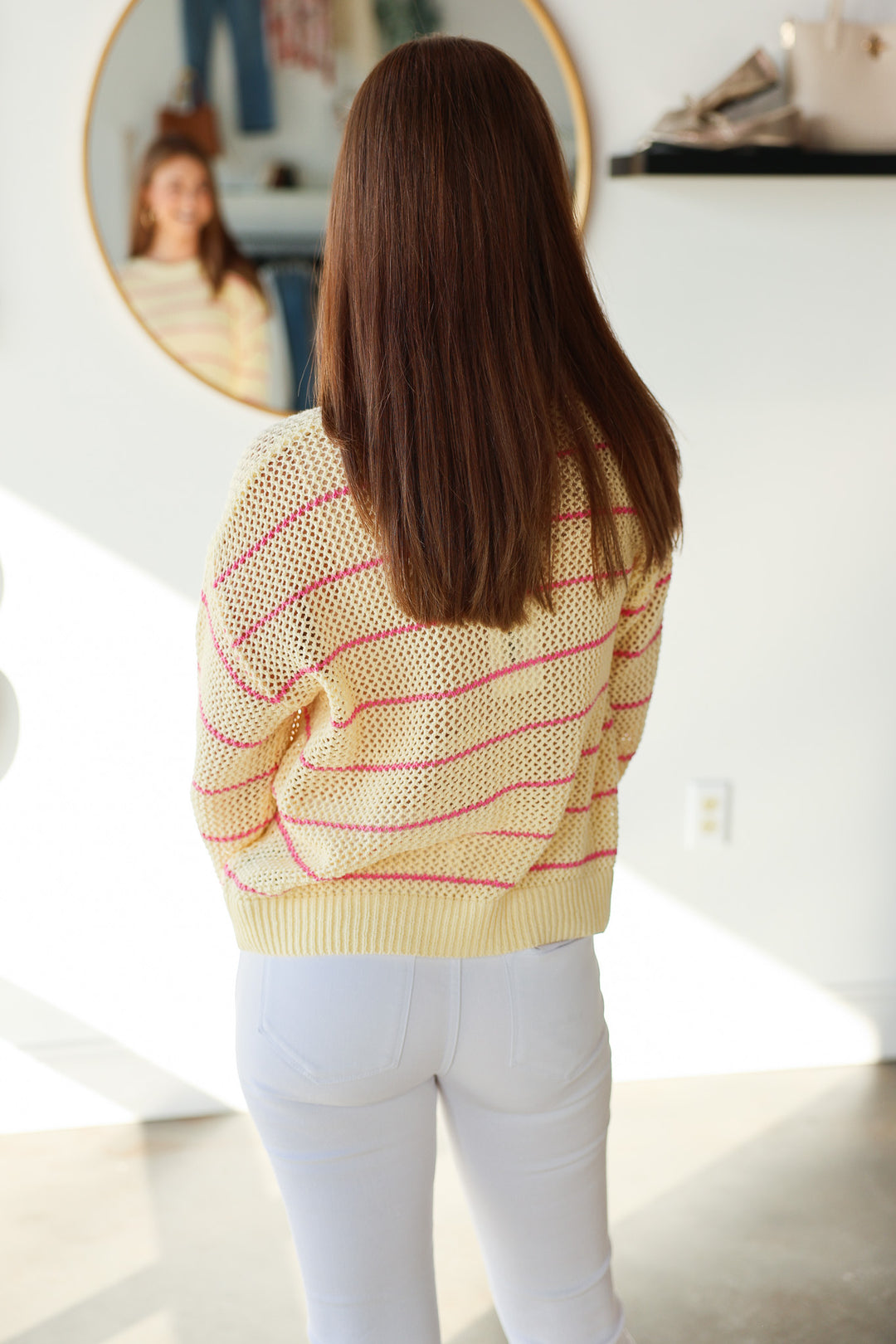 Open Knit Sweater - Butter/Punch