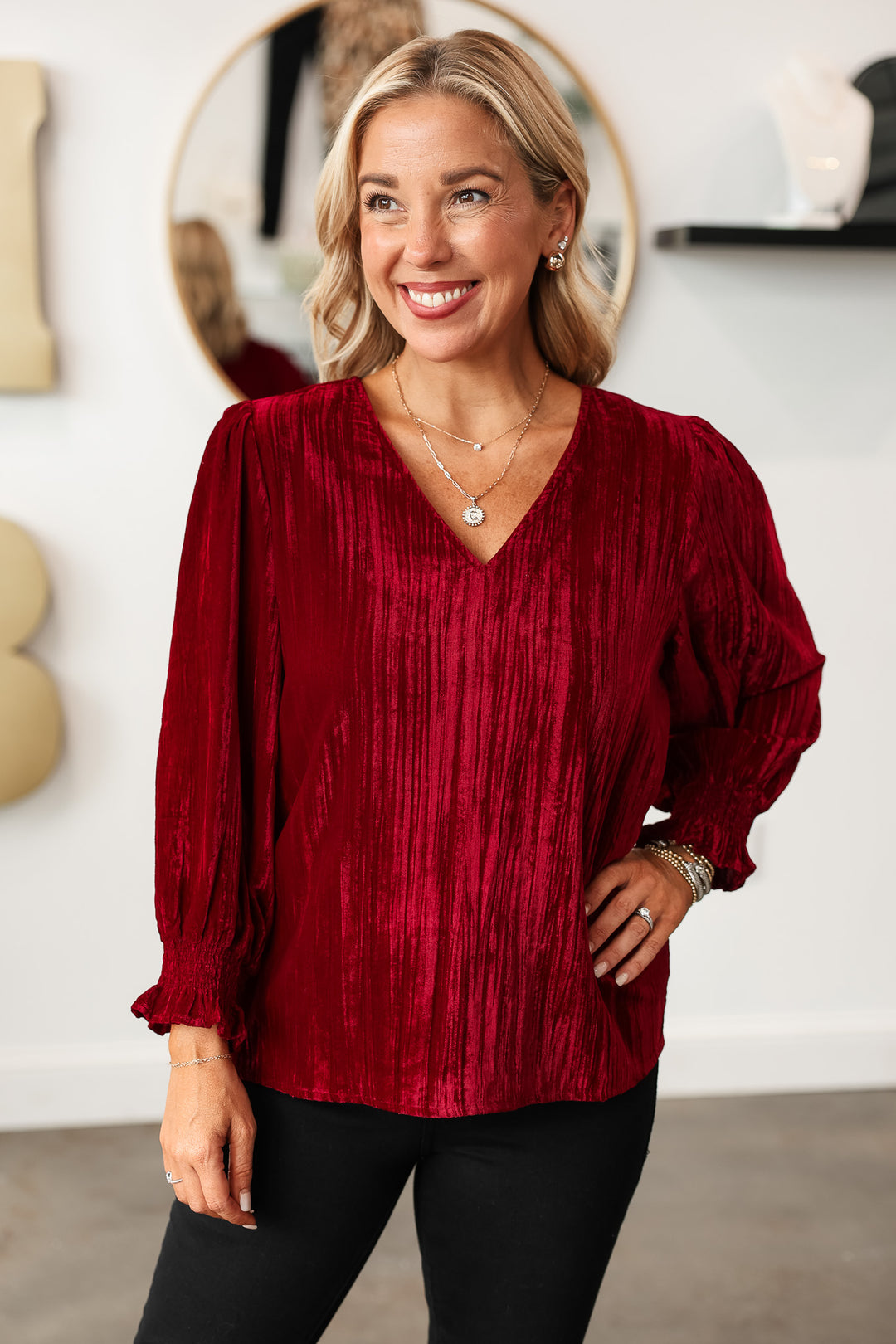 Juliet Top - Cranberry