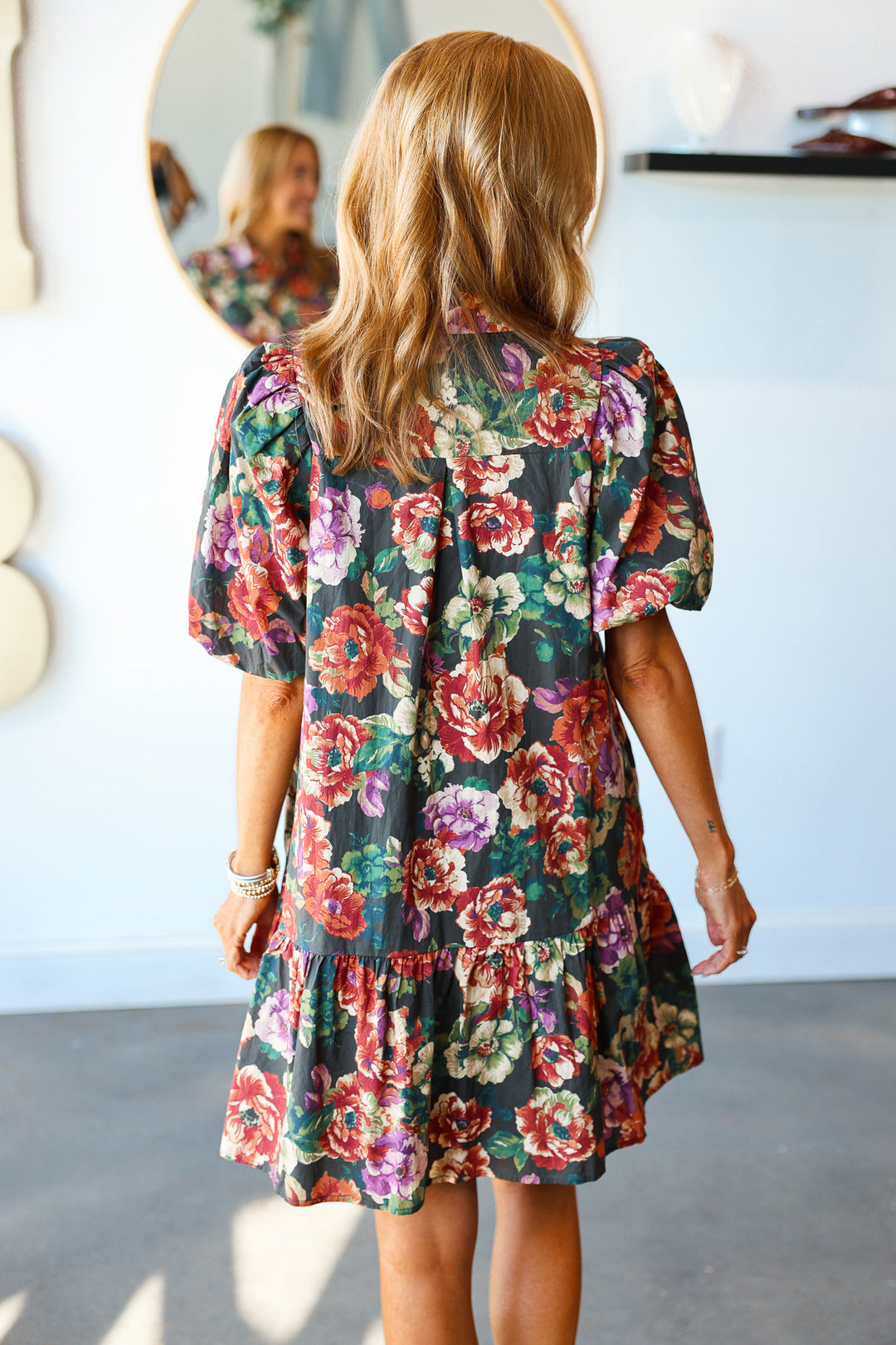 Floral Drop Waist Dress