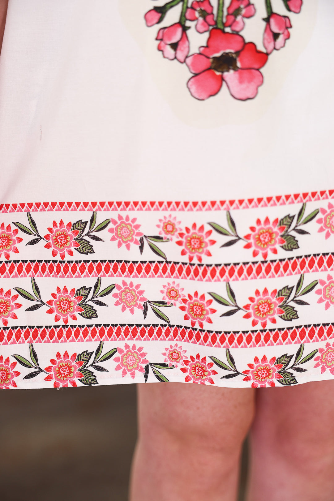 Scoop Neck Floral Dress