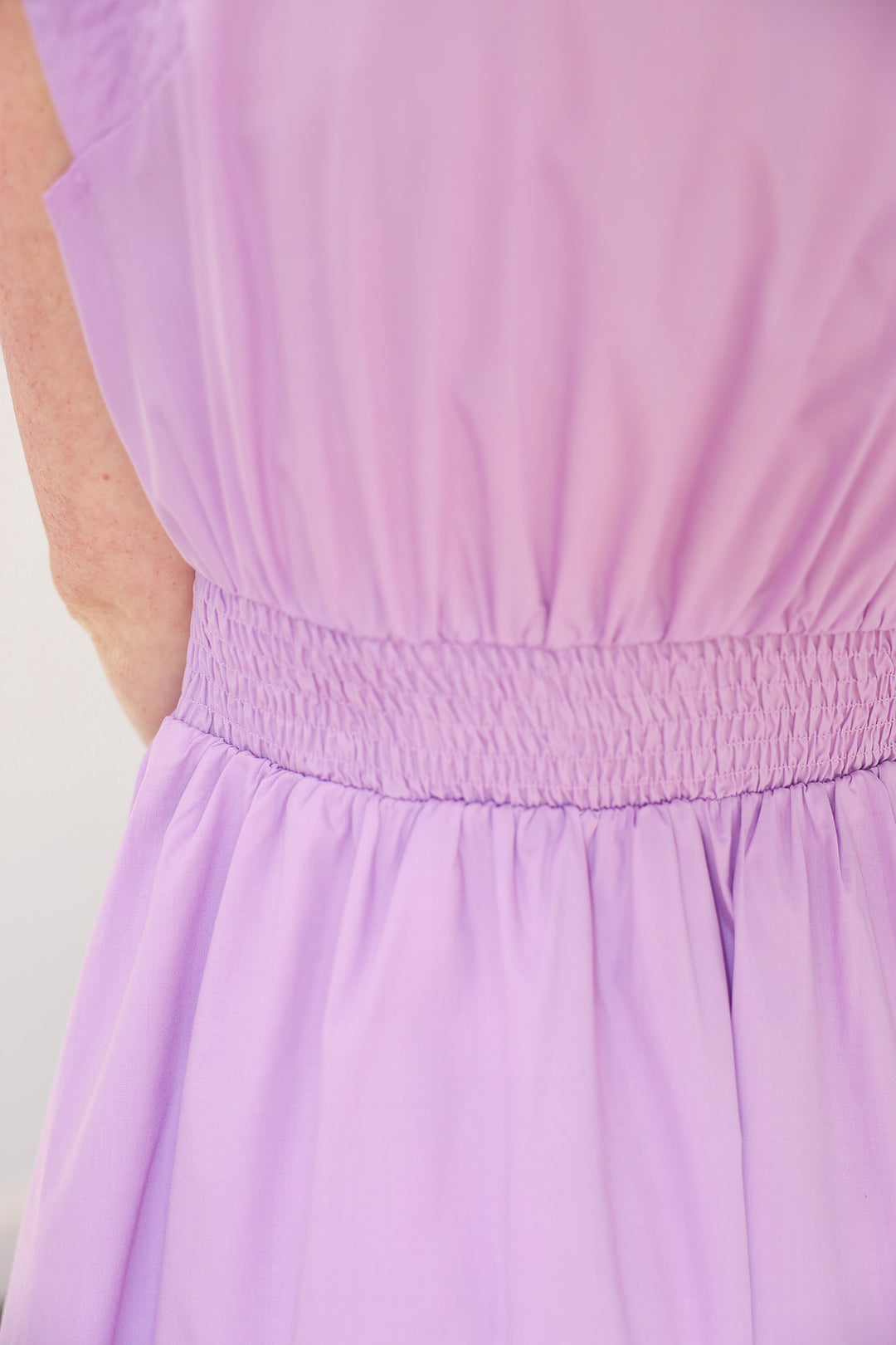 Front Zip Midi Dress - Lavender