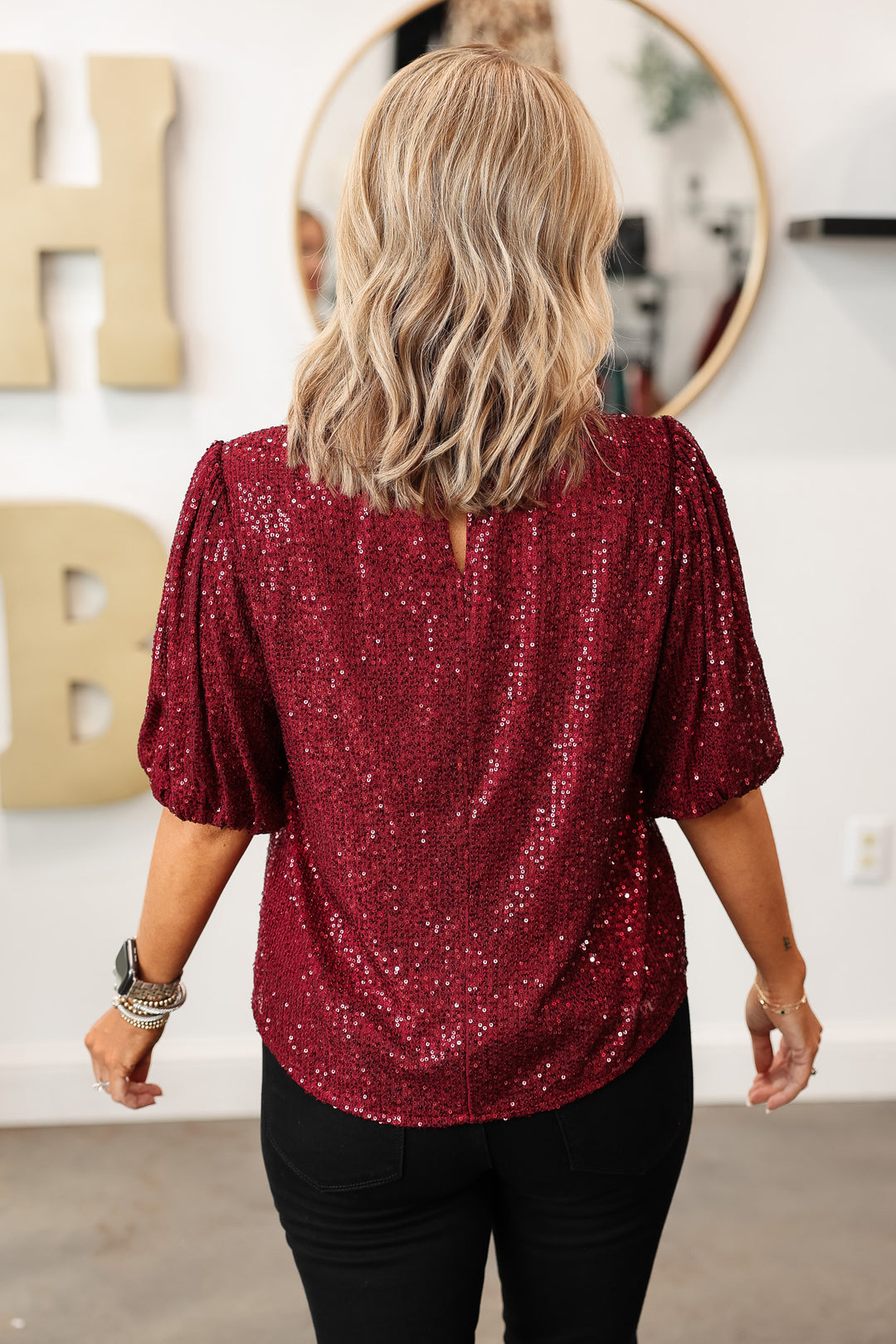 Sequin Top - Red