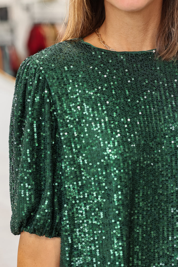 Sequin Top - Green