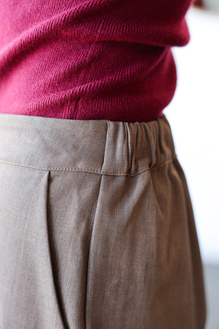 Button Front Dress Pants - Coffee