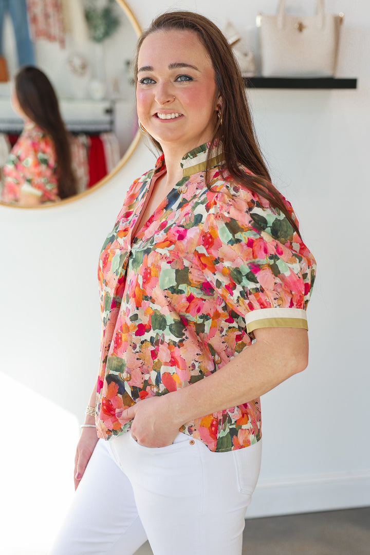 Short Sleeve Printed Top