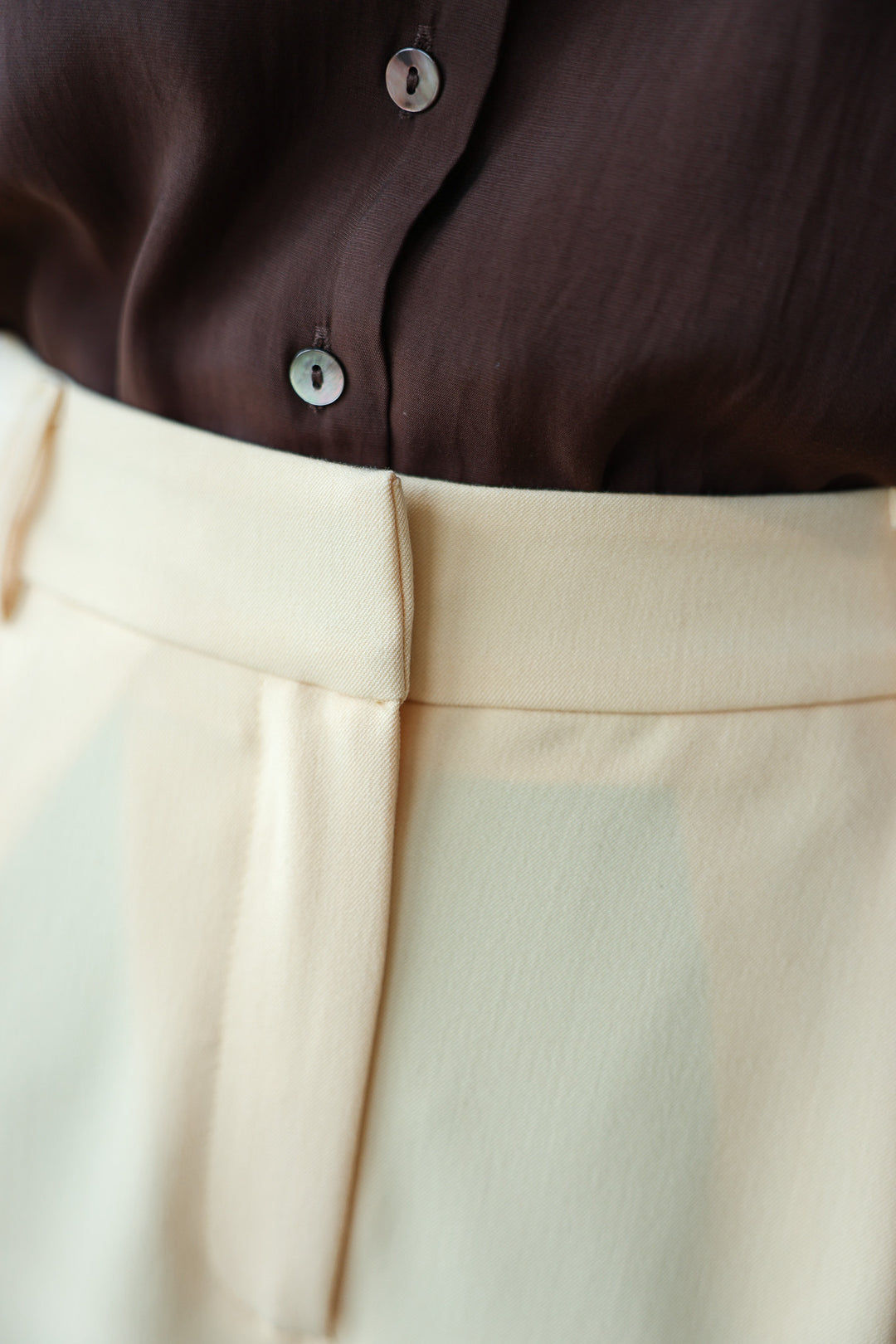 Wide Leg Pants - Yellow