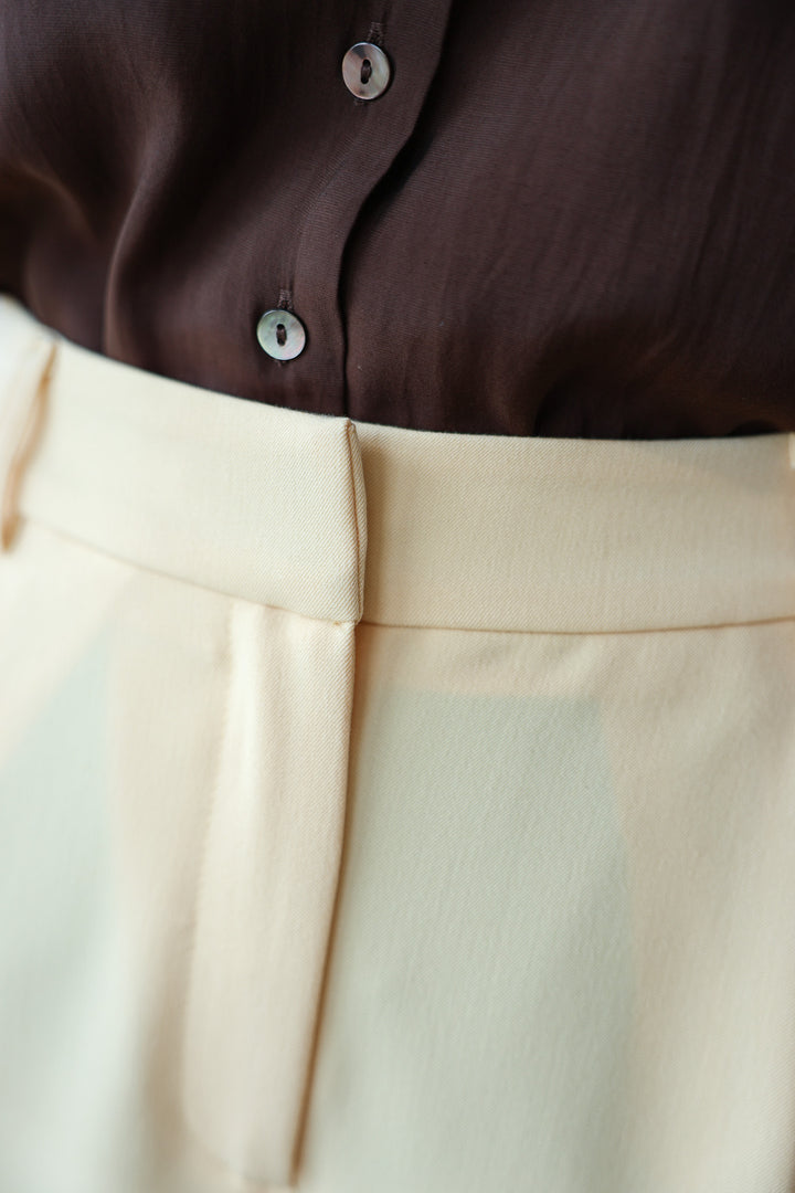 Wide Leg Pants - Yellow