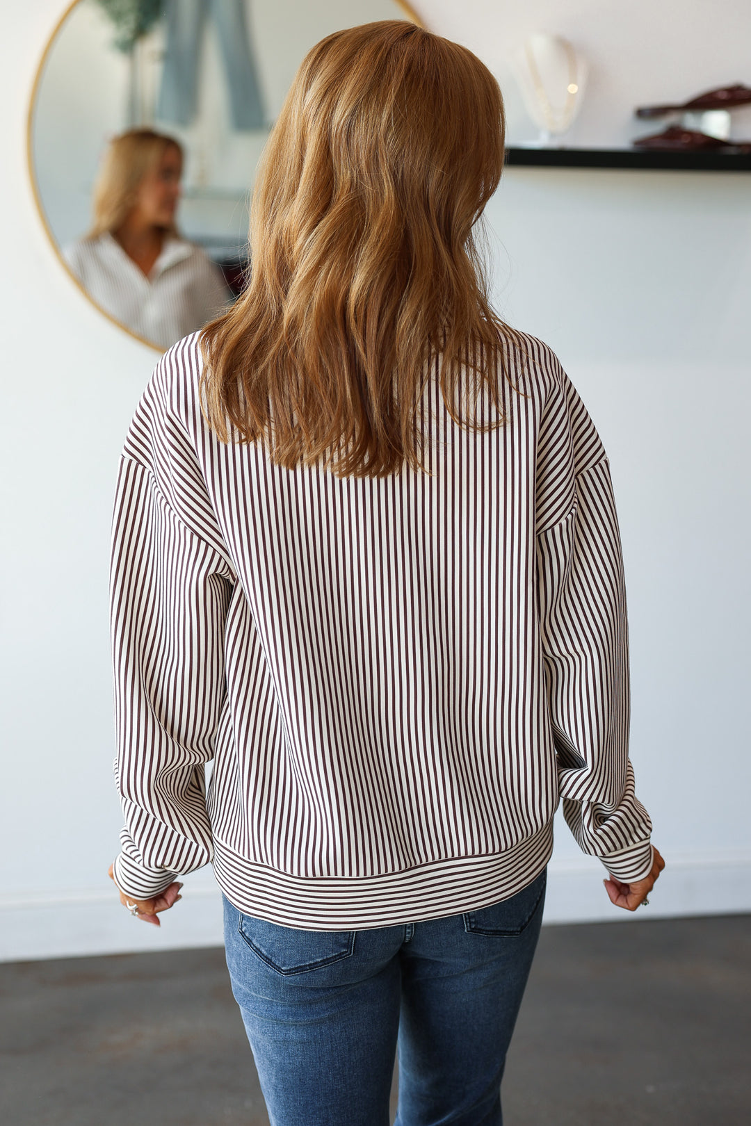 Quarter Zip Top - Brown