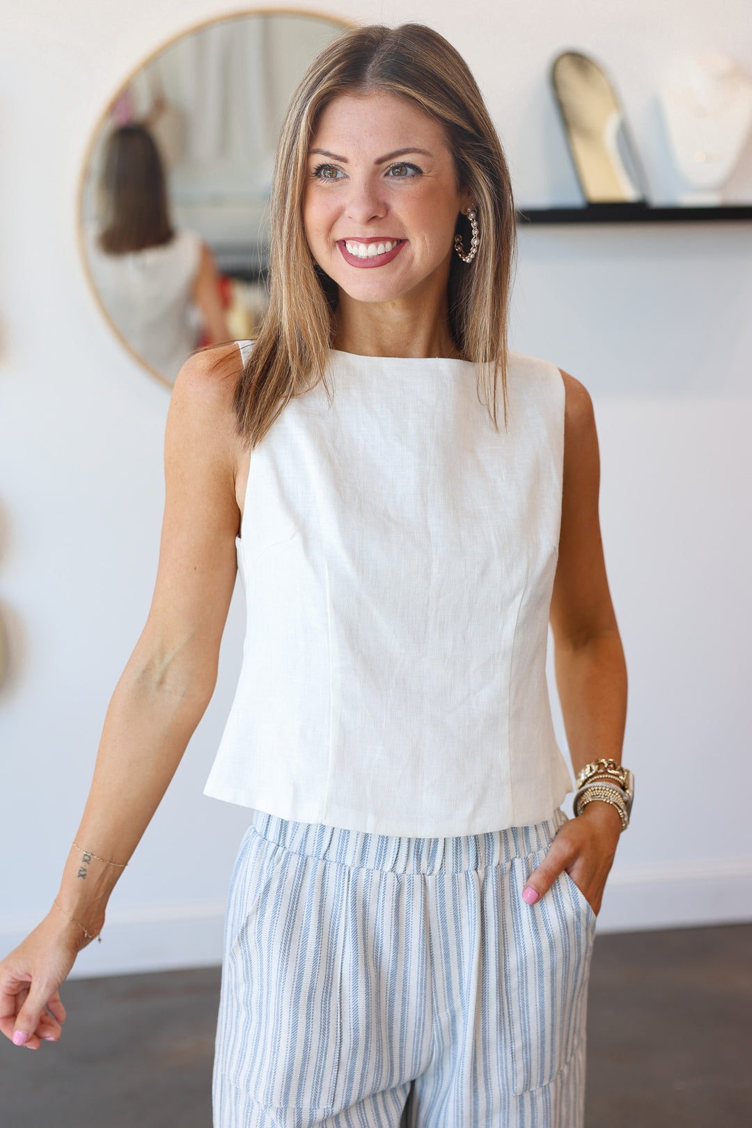 Linen Tank - Off White