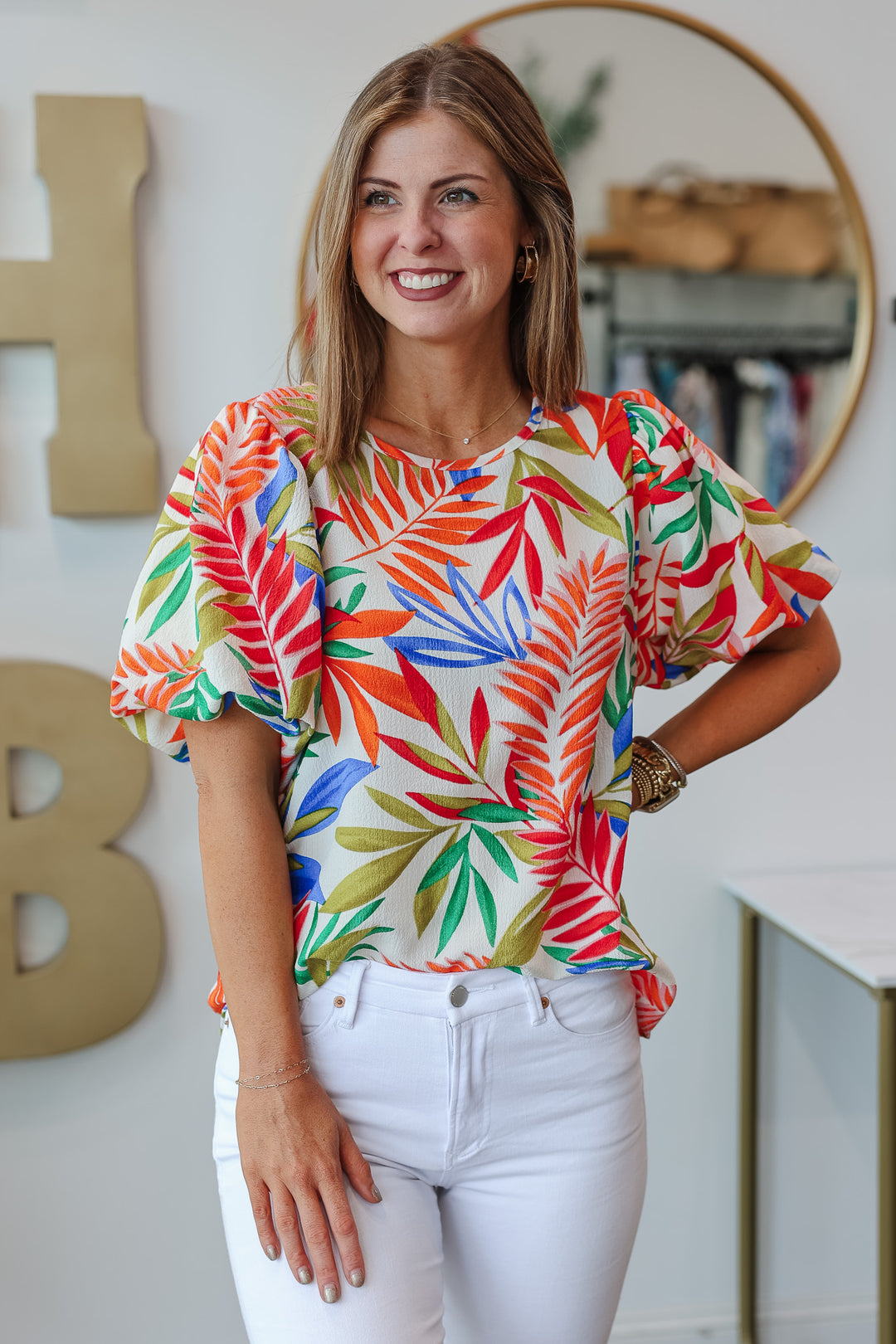 Tropical Print Top