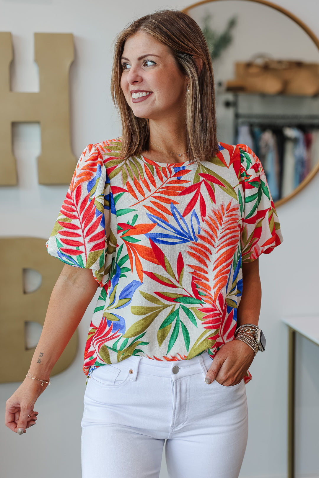 Tropical Print Top