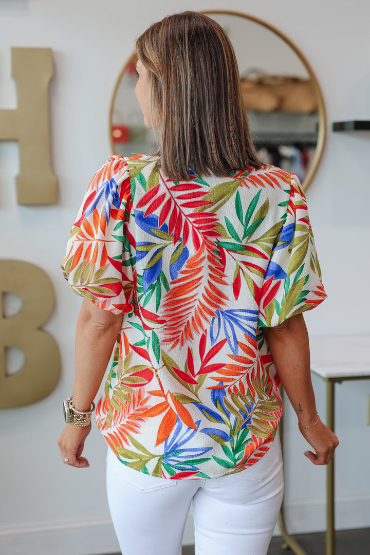 Tropical Print Top