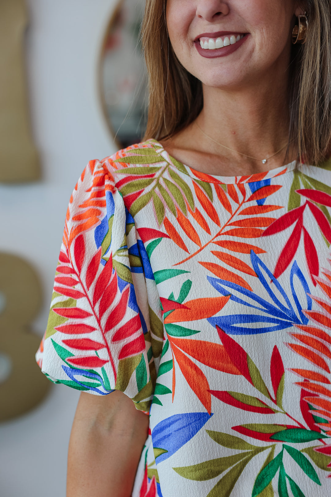 Tropical Print Top