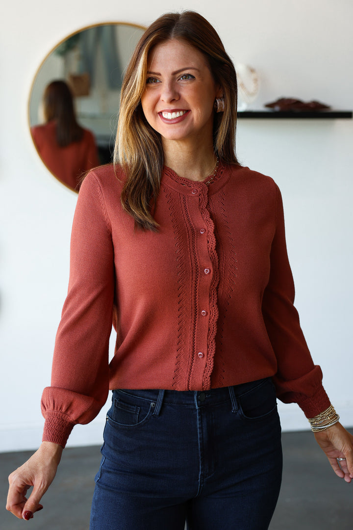 Scalloped Edge Cardigan