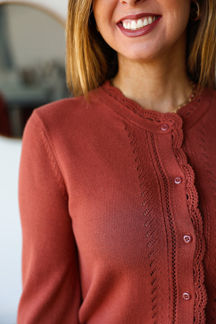 Scalloped Edge Cardigan