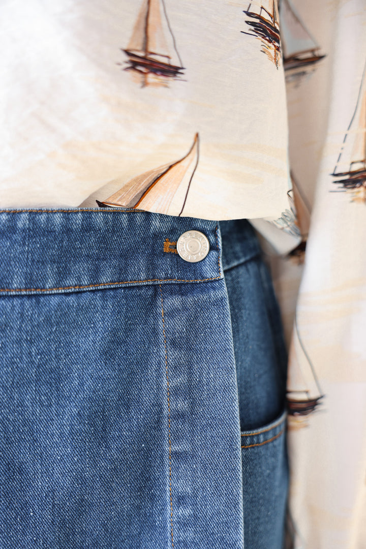 Denim Skort - Dark Wash