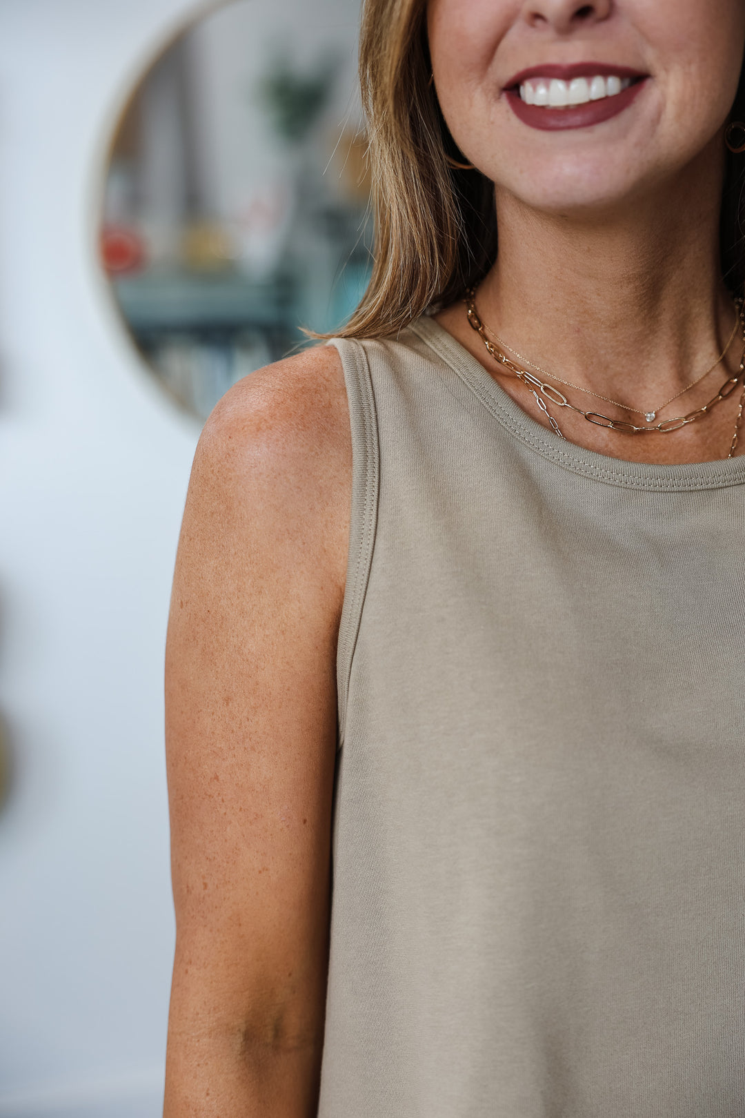 Terry Knit Tank - Dry Thyme