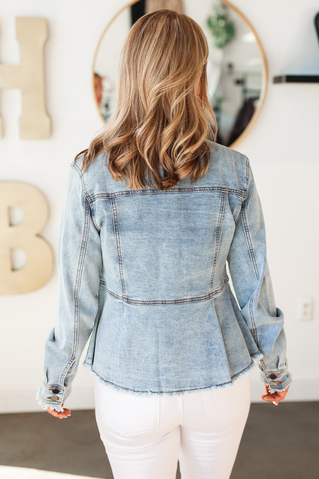 Peplum Denim Jacket